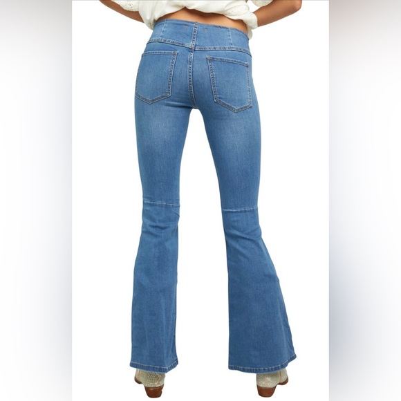 Free People pull on gummy flare leg jeans - Picture 2 of 6